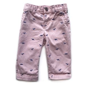 Carters Baby Boys Pink Dinosaur Chino Pants 6 Mo
